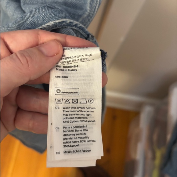 COS Oversized Denim Shirt Dress — Soft Mid-Blue | EUR 34 / US S/M - Picture 4 of 4